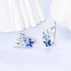Butterfly Hoop Earrings with Colorful Cubic Zirconia - Image 3
