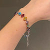 Colorful Zircon Square Chain Necklace Bracelet For Women Crystal Bead Clavicle Chain Wedding Party Jewelry Gift - Image 7
