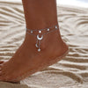 Stainless Steel Jewelry Summer Beach Style Seashells Stars Moon Charm Beading Anklets Chain For Women - Image 4