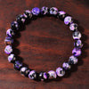 1pc Bohemian Vintage Fire Agate Purple Bracelet Beaded Elastic Easter Women Daily Wear Jewelry Holiday Gift - Image 7