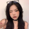 Hyunya's versatile flat buckle belt style choker collar, collarbone necklace, women's dark gift collar - Image 3