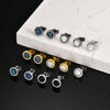 Hip Hop Broken Zircon Stud Earrings for Men Boys, Round Small Metal Earrings,Rock Punk Jewelry Gifts - Image 6