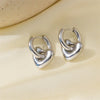 Stainless Steel Chic Heart Huggie Hoop Earrings Charm Gold Silver Color Jewelry for Women - Image 10