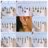 6pcs Pendant Earring Set Star Flower Butterfly and Simple Hoop Earrings Jewelry Gold Plated Accessory - Image 1