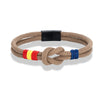 Men Women Spain Flag Double Strand Nautical Rope Bracelet Brushed Black Stainless Steel Magnet Buckle Accessories - Image 15