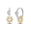 Silver Zirconium Star Moon Sun Asymmetrical Drop Earring For Women Anniversary Wedding Jewelry Gifts - Image 1