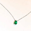 Emerald Crystal Zircon Waterdrop Charm Pendant Necklace for Women Charms Green Rhinestone Female Vintage Jewelry - Image 6