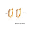 Gold Plated Zircon Hoop Earrings for Women Jewelry XP - Image 39