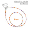 2mm Stone Bead Choker Necklace 40cm - Image 12