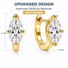 Environmentally Friendly Brass Marquise Zirconia Hoop Earring For Women Minimalist Gold Plated Pear Earring - Image 18