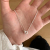 Silver Necklace Black Ball Simple Pendant Punk Geometric for Women Girl Jewelry Gift - Image 34