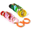 Colorful Enamel Stainless Steel Hoop Earrings for Women Geometric Round Circle Earrings Gold Color Jewelry - Image 1