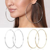 Large Thin Hoop Earrings in Stainless Steel 30mm to 100mm - Image 2