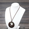 Long Chain Geometric Pendant Wooden Necklaces Pendants Sweater Necklaces Handmade Jewelry Gifts For Women - Image 13