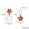 Flower Hanging Earrings White Enamel Floral Acrylic Petals Crystal Imitation Pearl Dangle Earrings for Women - Image 31
