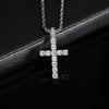 Cubic Zirconia Cross Pendant Necklace on Twisted Chain 60cm - Image 14