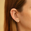 Silver Rhinestone Crystal Hoop Earrings for Women Girls Romantic Earrings Jewelry Gifts - Image 3