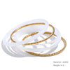 1Set 66mm 3 Round Circle Resin Overlay Minimalist Bracelet Bangle Set Gold Plated Stainless Steel Wrist Jewelry - Image 17