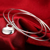 Silver Big Bangles Bracelet Cute Charms for Women Lady Jewelry Adjustment Cuff Wedding - Image 11