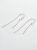 Silver Long Chain Drop Earring Simple Delicate Party Birthday Gift Jewelry For Women - Image 3