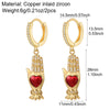 Chrismas Cute Heart Earrings for Women Gold Color Piercing Ear Rings Jewelry Excellent Quality - Image 3