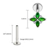 Titanium Marquise Flower Helix Stud 16G Four-Petal CZ Floral Cartilage Tragus Conch Ear Piercing Jewelry - Image 32