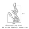 Cat Horseshoe Copper CZ Cycling Charm Bear Butterfly Racket Pendant For Bracelet Necklace Making - Image 19