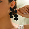 Light Matte Petal Tassel Earrings for Women Blue Drop Earring Personality All-match Jewelry Female - Image 2