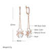 Spider Pearl Tassel Dangle Earrings for Women Rose Gold Silver Color Mix With Zircon Punk Jewelry - Image 2