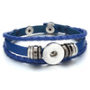 Leather 18MM Snap Button Bracelet Bangle Handmade Braided Leather Snap Bracelets for Women Men Buttons Jewelry - Image 36