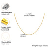 Stainless Steel Gold Color Square Snake Chain Necklace for Women Men, 50/60/80/120cm Long Chain Choker Minimalist Jewelry - Image 6