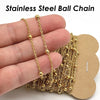 30 Feet Stainless Steel Satellite Chain Bulk Cable Chain with Large Beads, Ball Chain for Station Necklace or Bracelet Making - Image 2
