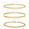 3Pcs Stainless Steel Anklet Set For Women Snake Twisted Rope Chain On Foot Female Summer Beach Ankle Bracelet Jewelry - Image 2