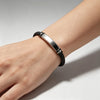 Braided Leather and Stainless Steel Bracelet with 21 cm Length - Image 33