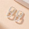 Retro Double Loop Design Drop Earrings Gold Silver Color Geometric Round Earrings for Women Punk Hip Hop Jewelry - Image 6