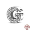 26 A-Z Alphabet Beads Silver Love Letter Charm Fit Bangle Charms Bracelet CZ Zircon Bead Jewelry - Image 25