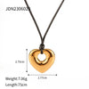 Geometric Pendant Necklace with Wax Cord and Metal Finish Options - Image 28