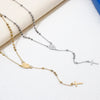 1 Piece Religious 304 Stainless Steel Prayer Beads Rosary Necklace Cross Pendant For Women Jewelry Gifts 52cm(20.5") long - Image 15