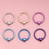 Heart Hinged Clicker Piercing Hoop for 16G Septum and Ear Piercings - Image 15