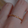 2mm Minimalist Stainless Steel Knuckle Rope Twist Chain Ring for Women Girls Gold Plated Braided Ring Jewelry - Image 3