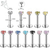 ZS 6-13PCS/LOT 16G Stainless Steel Lip Labret Piercing Set Crystal Monroe Lip Stud Ear Tragus Helix Cartilage Piercing 6/8/10mm - Image 19