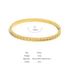 316L Stainless Steel Bangle Bracelet with Cubic Zirconia Details in Gold-Tone - Image 6