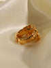 Stainless Steel Openwork Ring with Sculpted Folds in Gold-Tone - Image 26