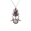 Black/red/purple Triple Moon Pendant Necklace Jewelry - Image 4