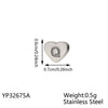 Carlidana High Polish Stainless Steel Silver Color 7 6mm Engraved Letter Alphabet Initial Perforated Heart Charm Accessories - Image 26