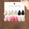 3 Pairs Resin Drop Earrings Summer Pink Laser Beanie Earrings Set for Women Jewelry Gift - Image 1