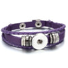 Leather 18MM Snap Button Bracelet Bangle Handmade Braided Leather Snap Bracelets for Women Men Buttons Jewelry - Image 11