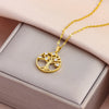 Sweet Sexy Zircon Crystal Series Pendant Necklaces For Women Female Stainless Steel Neck Chain Jewelry Girls Party Gift - Image 19