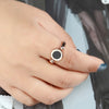 Roman Digit Rotated Black And White Double Sided Rings For Women Stainless Steel Ring Jewelry Accessories - Image 2