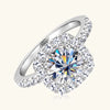 Brilliant Halo Ring 8mm D Engagement Wedding Finger Rings Gold for Women with - Image 13